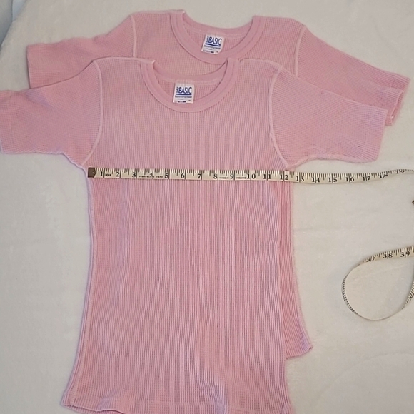 2 pink t-shirts, simply basic, children's size 14 - Picture 1 of 3